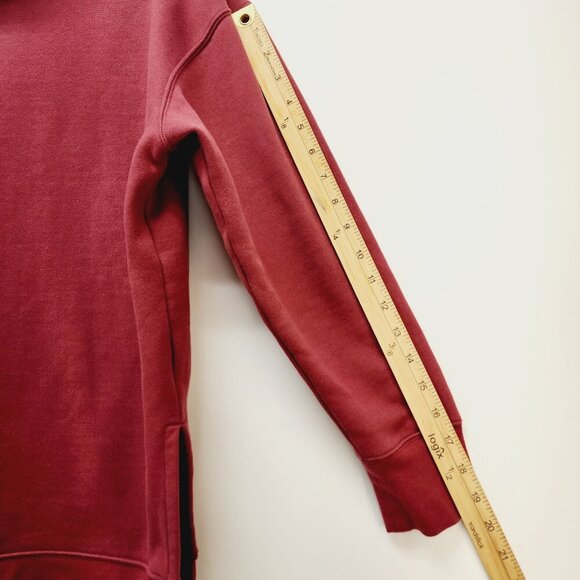 ATHLETA Maple Red turtle  Neck Sweatshirt Warm Pullover Size M - Picture 11 of 11